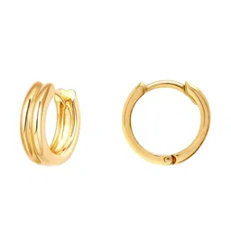 LeCalla 925 Sterling Silver 14KT Gold Plated Circular Hoop Earrings image 2