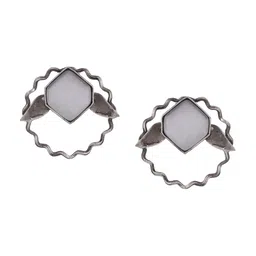 DASTOOR Silver Plated Studs Earrings image 2