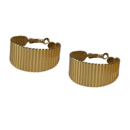 VIRAASI Gold-Plated Circular Hoop Earrings image 2