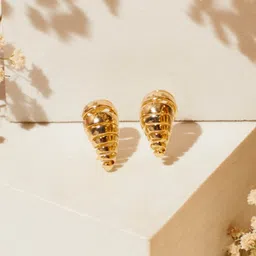 SALTY Gold-Plated Contemporary Stud Earrings image 2