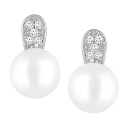 Peora Silver-Plated Contemporary Studs Earrings image 3