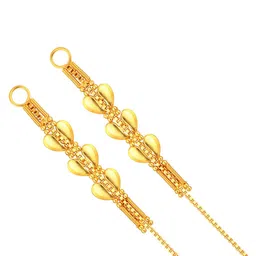 Vighnaharta Set of 4 Gold-Plated Floral Ear Cuff Earrings image 3