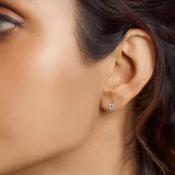 GIVA 925 Silver Sparkling Loop Hoop Earrings image 3