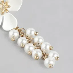 Forever New Gold-Plated Floral Drop Earrings image 3
