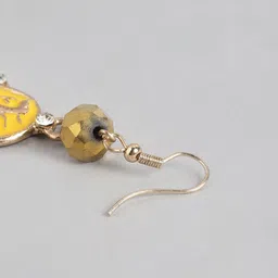 RICHEERA Multicoloured & Black Oval Drop Earrings image 2