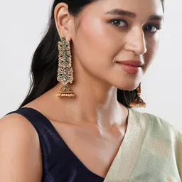 Anouk Brass Plated Dome Shaped Jhumkas image 3