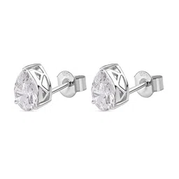 Ornate Jewels 925 Sterling Silver Teardrop Shaped Studs Earrings image 3