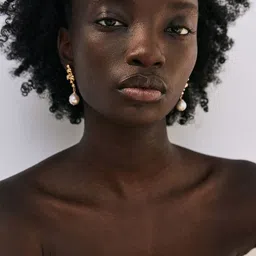 H&M Gold-Plated Pearl Earrings image 3