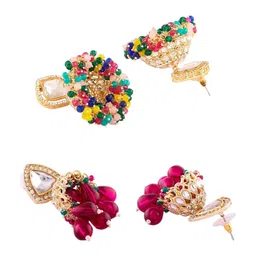 Zaveri Pearls Contemporary Jhumkas Earrings image 5