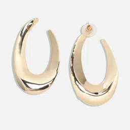 SOHI Gold-Plated Half Hoop Earrings image 3