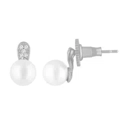Peora Silver-Plated Contemporary Studs Earrings image 4