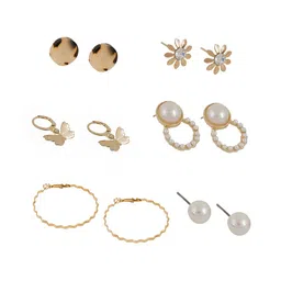 BEWITCHED Multicoloured Set of 6 Contemporary Studs Earrings image 3