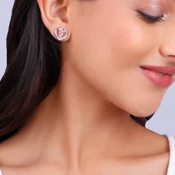 GIVA 925 Sterling Silver Rhodium-Plated Valentine Stud Earrings image 4