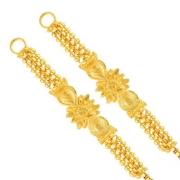 Vighnaharta Gold-Plated Geometric Drop Earrings image 4