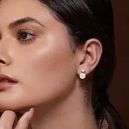 MINUTIAE Gold-Plated Geometric Studs Earrings image 3