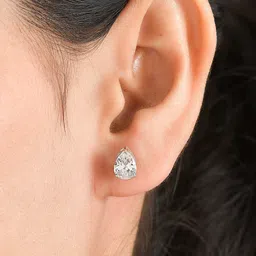 Ornate Jewels 925 Sterling Silver Teardrop Shaped Studs Earrings image 4