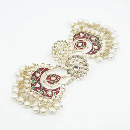 GRIIHAM Gold-Plated Kundan with mirror stone studded Jewellary Set image 2