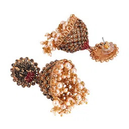 TEEJH Dome Shaped Jhumkas Earrings image 3