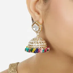 Zaveri Pearls Contemporary Jhumkas Earrings image 3