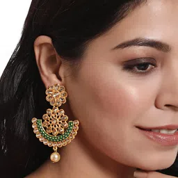 Anouk Gold-Plated Crescent Shaped Chandbalis Earrings-picture-30