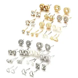 Vembley Silver-Toned 12 Circular Studs Earrings image 4