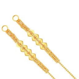 Vighnaharta Set of 4 Gold-Plated Floral Ear Cuff Earrings image 5