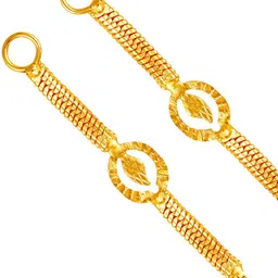 Vighnaharta Set Of 2 Gold-Plated Floral Ear Chains image 5