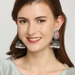 OOMPH Dome-Shaped Kundan-Studded Jhumkas image 2