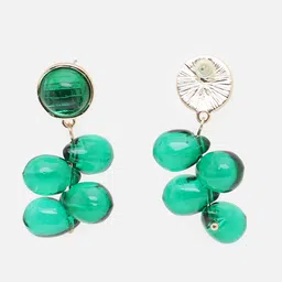 SOHI Gold-Plated Contemporary Drop Earrings image 5