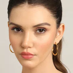 Clara Gold-Plated 925 Sterling Silver Twisted Hoop Earrings image 5