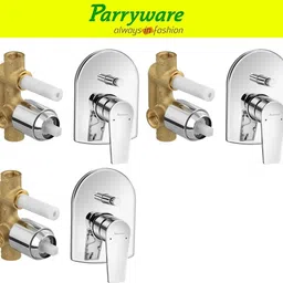 Praseo concealed Diverter Body with Concealed Upper Part set of 3 pic 174 Praseo Diverter with upper trim | Hot and Cold water Mixer | Complete set Diverter Faucet-image-70