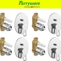 parryware Pluto concealed Diverter Body with Concealed Upper Part set of 4 pic 199 Pluto Diverter with upper trim | Hot and Cold water Mixer | Complete set Diverter Faucet image 1