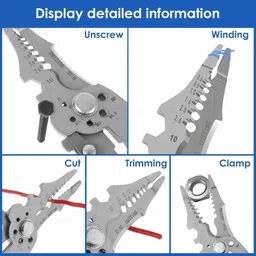 mantavya Multifunction Wire Plier Tool, Special Upgrade Stripper for Electrician Multi Utility Plier image 4