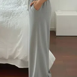 dockstreet Women Solid Grey Track Pants image 1