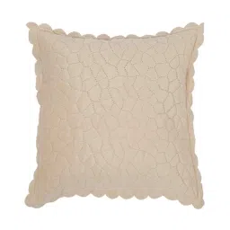 hosta homes Cream Velvet Abstract 16X16 Inches Cushion Covers (Pack of 2) image 3