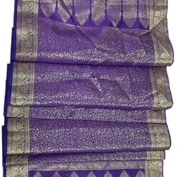 ishrattextile Polyester Woven Blue Women Dupatta image 2