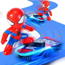 j k international Superhero LED Skateboard Toy | Sliding Plate with Music & Automatic Turning-picture-33