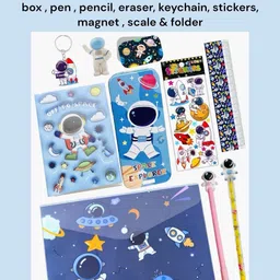 le delite space astronaut theme 3d print notebook A5 Diary ruled 100 Pages image 2