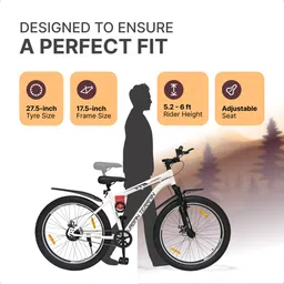 urban terrain Bolt Cycles for Men Comes with Dual Disc Brake, Bell & Lock MTB UT5000S27.5ACC 27.5 T (inch) Road Cycle image 5