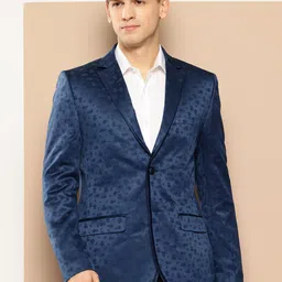 invictus Men Self Design Double Breasted Casual Blazer-picture-16