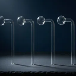 wishingbell natural 6 inch Bend Glass Oil Burner Pipe Transparent (Pack of 4) Borosilicate Glass Inside Fitting Hookah Mouth Tip-picture-18