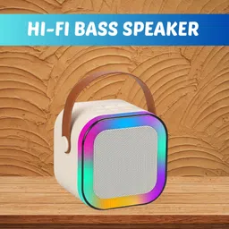 GUGGU W12 (PORTABLE WIRELESS BLUETOOTH SPEAKER) Dynamic Thunder Sound & RGB LightU373 10 W Bluetooth Laptop/Desktop Speaker-image-70