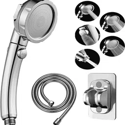 hehari 3 spray Method Hand Shower Head With Hose Pipe and Wall Hook Handheld-picture-25