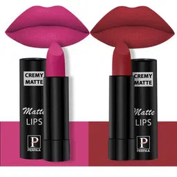 PERPAA Set of 2 Creamy Matte Long Stay Intense Lipstick - Pink Berry 71 & Crimson Red 86 image 5