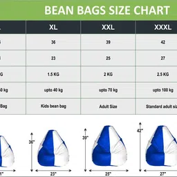 shira 24 4XL Tear Drop Bean Bag Cover (Without Beans) image 3