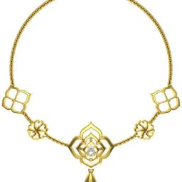 avsar NECKLACE15YB Yellow Gold Precious Necklace-image-2