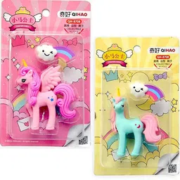 ancientkart Fancy Erasers Heroes Miniature Style Replica Unicorn Big Erasers Set of 2 Non-Toxic Eraser-picture-26