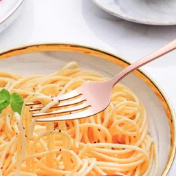 oicia Nw1_Rose-Gold Appetizer Forks, Mirror Polished , Tableware Dinner Fork Stainless Steel Fruit Fork Set image 4