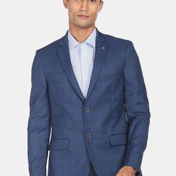AD By Arvind Men Checked Single-Breasted Blazer-picture-44