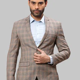 Park Avenue Men Checked Single Breasted Super Slim-Fit Blazers-picture-38